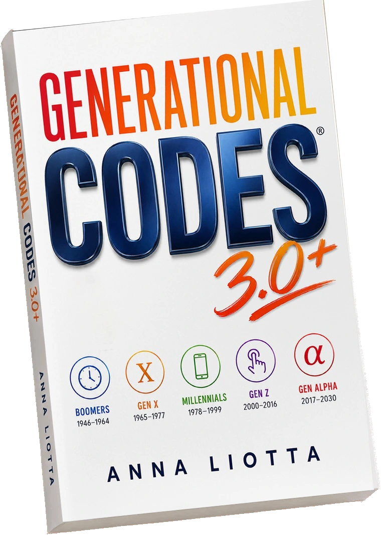 Generational CODES 3.0+ by Anna Liotta — paperback, front cover and spine